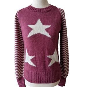 Mama Ashu 100% Alpaca Wool Sweater Bold Star Size Medium